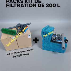 PACKS KIT DE FILTRATION BROSSE ET TAPIS JAPONAIS POUR CUVE 300L