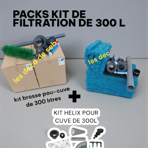 KITS BROSSE , TAPIS JAPONAIS ET HELIX POUR CUVE DE 300L