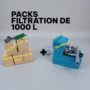 PACKS KITS FILTRATION BROSSE ET TAPIS JAPONAIS POUR CUVE DE 1000L